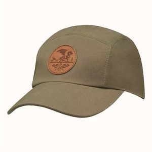Hermes Ex-Libris Dragon Leather Cotton Cap